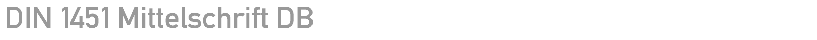 DIN 1451 Mittelschrift DB font preview